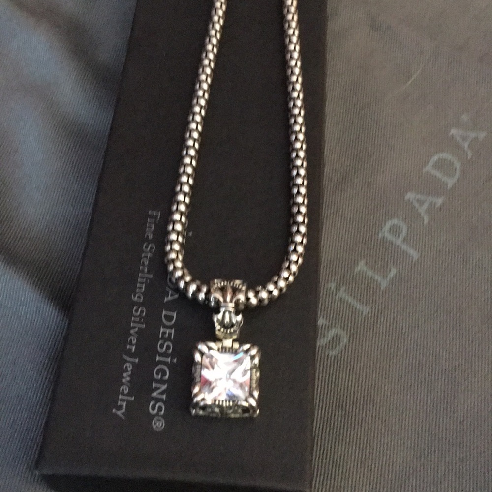 Silpada Set 16” Popcorn Necklace, Uptown Pendant